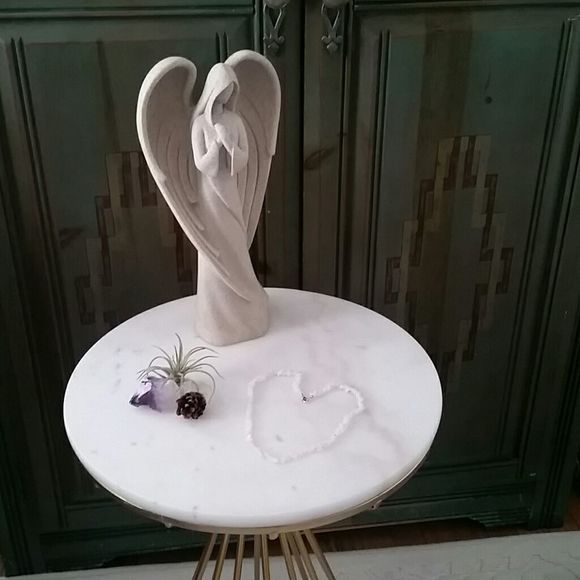 Rainbow Moonstone Chip Necklace, Boho,  crystal healing necklace - Picture 5 of 11